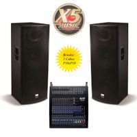 Kit Alto -  Mesa Tmx120Dfx + Par De Caixas Acusticas Sx215 1000W Passiva
