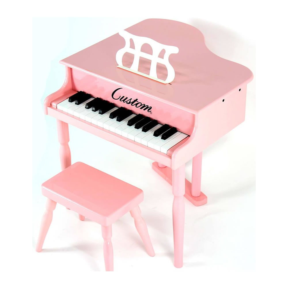 Mini Piano de Cauda Infantil - 30 Teclas - Turbinho - Cor Preto - TURBO  MUSIC INSTRUMENTOS MUSICAIS