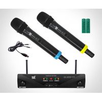 MICROFONE TSI UD1500R-UHF S/FIO DUPLO MÃO