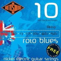 ENCORDOAMENTO GUITARRA ROTOSOUND RH10 ROTO NICKEL BLUES 010  7 EUA