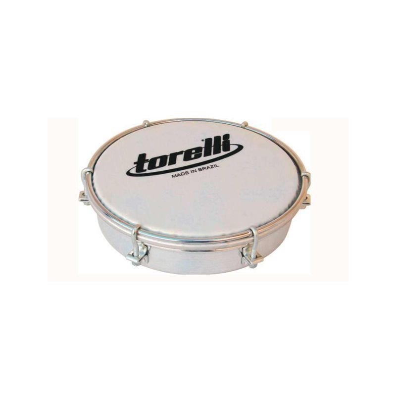TAMBORIM-TORELLI-TT414-ACO-CROMADO-6-AFINACOES-PELE-LEITOSA