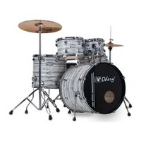 Bateria Odery Inrock Series Ir200 Com Ferragem Hw-Wm White Mist 10/12/14/16/22