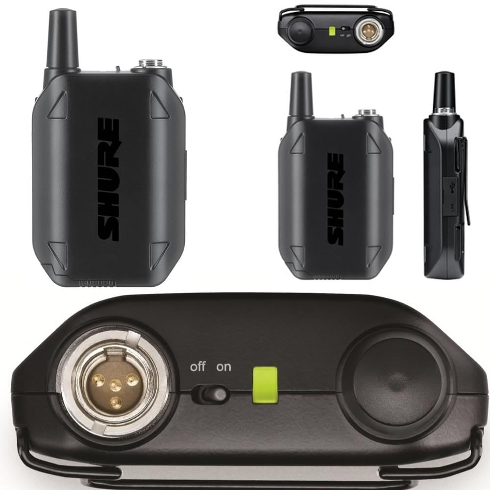 TRANSMISSOR SHURE GLXD16 COM RECEPTOR SEM FIO PEDAL E BODY PACK