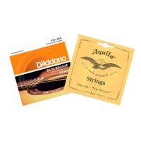 Aquila Concert Low-G Solta Wound (9U) + D'Addario Violão Ez900 Aço 010