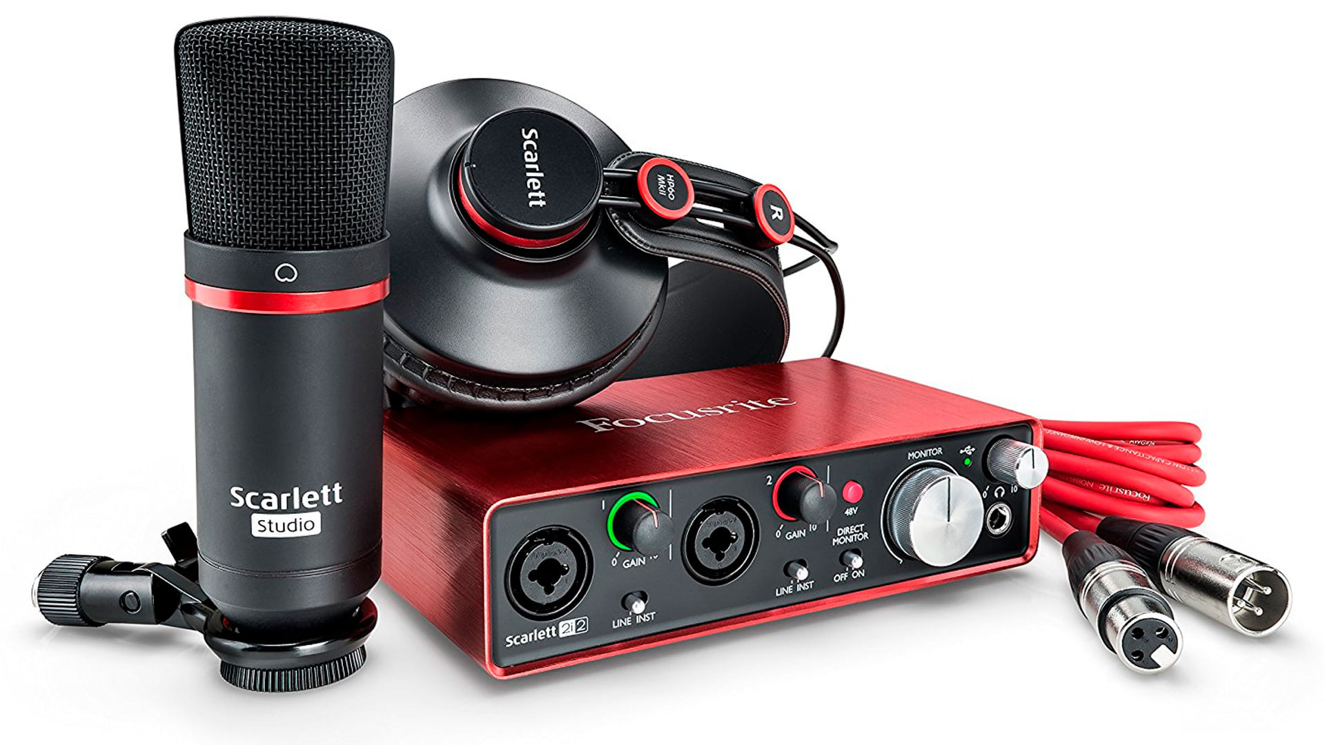 Kit Interface Focusrite Scarlett Studio 2i2