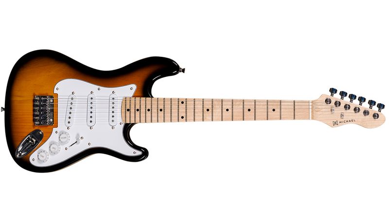 GUITARRA-INFANTIL-MICHAEL-GM219-JUNIOR-3-CAPT-SINGLE-COIL-VS-SUNBURST