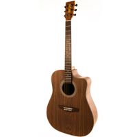 Violão Rozini Rx315At-Ct P.Brasil Folk 6C Cutway Ativo Louro Preto Fosco