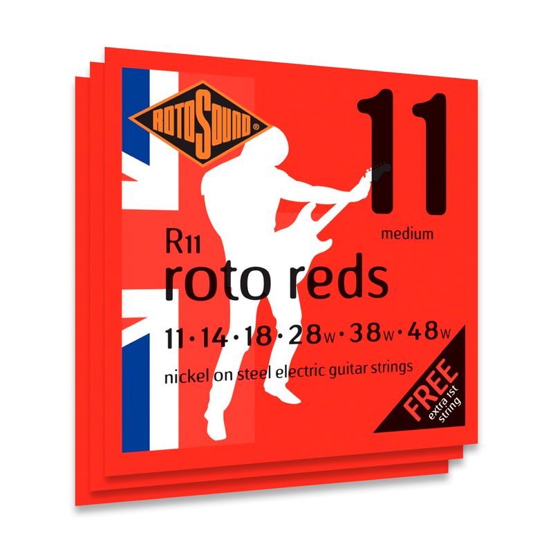 KIT-COM-3-ENCORDOAMENTO-PARA-GUITARRA-ROTOSOUND-R11-ROTO-REDS