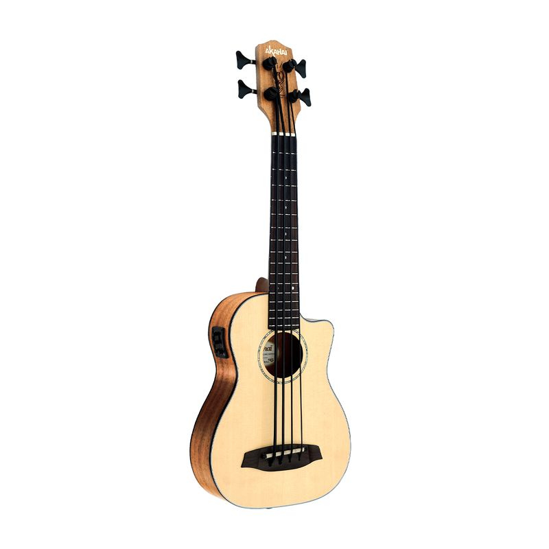 UKULELE-BASS-AKAHAI-UB-30-SPRUCE-ELETRICO-CUTWAY