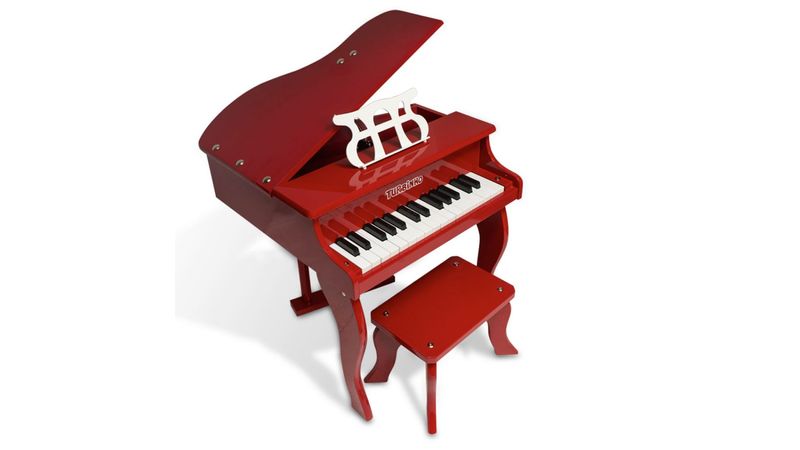 Piano Infantil Elétrico Turbinho Vermelho