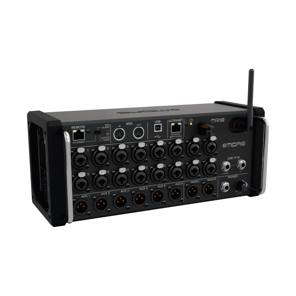 Mesa De Som Digital Midas Mr18 Mixer De 18 Canais