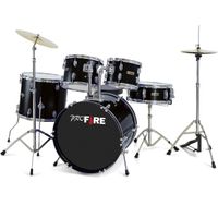 Bateria Pro Fire Bumbo 20 Preta (Ferragem Cromada)
