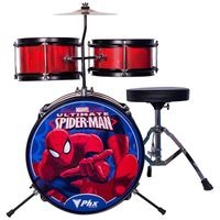 Bateria Phoenix Marvel Infantil Spider 3 Pecas 14 Azul