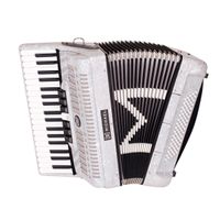 ACORDEON MICHAEL 80BX ACM8007 7/2 37 7 REGISTROS PWH BRANCO PEROLA