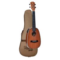 Ukulele Seizi Concert Maui Plus Pineapple Eletroacústico Sapele Com Bag