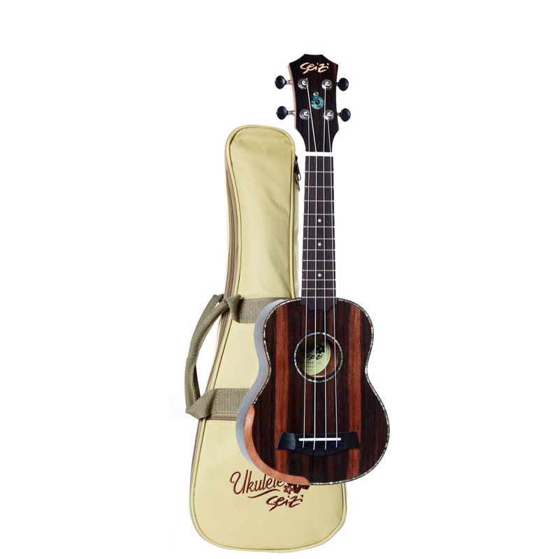 UKULELE-SEIZI-SOPRANO-BORA-BORA-PLUS-ACUSTICO-EBONY-COM-BAG