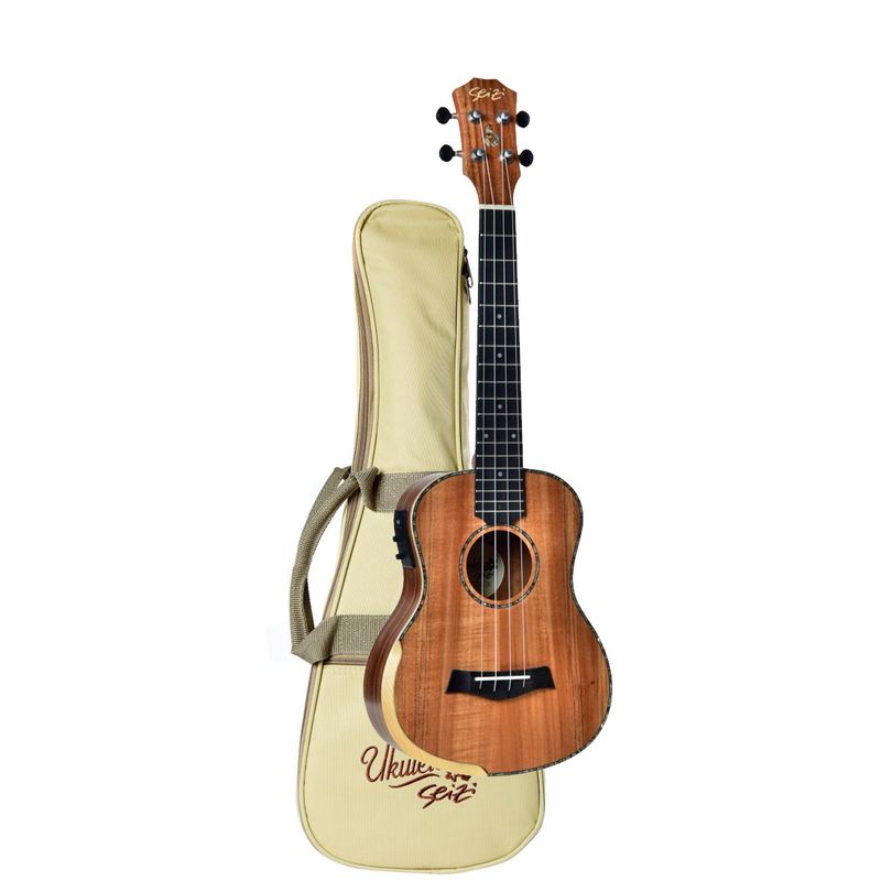 UKULELE-SEIZI-TENOR-KAUAI-ELETROACUSTICO-KOA-COM-BAG