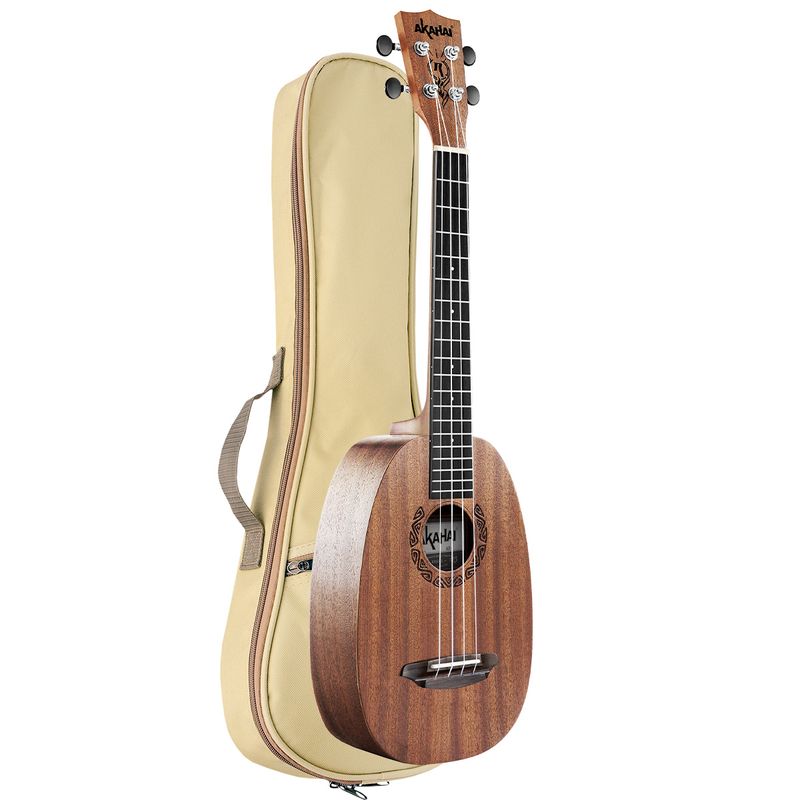 UKULELE-AKAHAI-CONCERT-ACUSTICO-AKP-24LN-TO-PINEAPPLE-COM-BAG