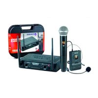 Microfone Sem Fio Vokal Dvs 100 Dmh Duplo Mão Headset