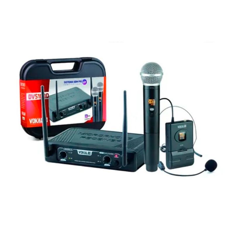 Microfone-Sem-Fio-Vokal-Dvs-100-Dmh-Duplo-Mao-Headset