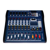 Mesa De Som Lexsen 8 Canais Lmx8 Preta