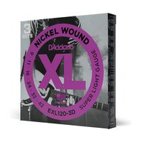 Kit 3 Jogos De Cordas  Guitarra Daddario Exl120-D3 009
