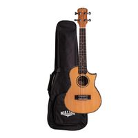 Ukulele Malibu 23-Scme Concert Elétrico Cutway Cedro Fosco Com Bag