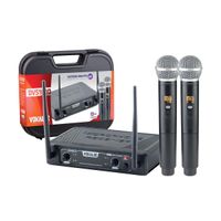 Microfone Sem Fio Vokal Dvs-100Dm Duplo De Mão