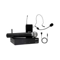 Microfone Lexsen Xsl-503 Sem Fio Uhf Com Bastão, Bodypack, Lapela E Auricular