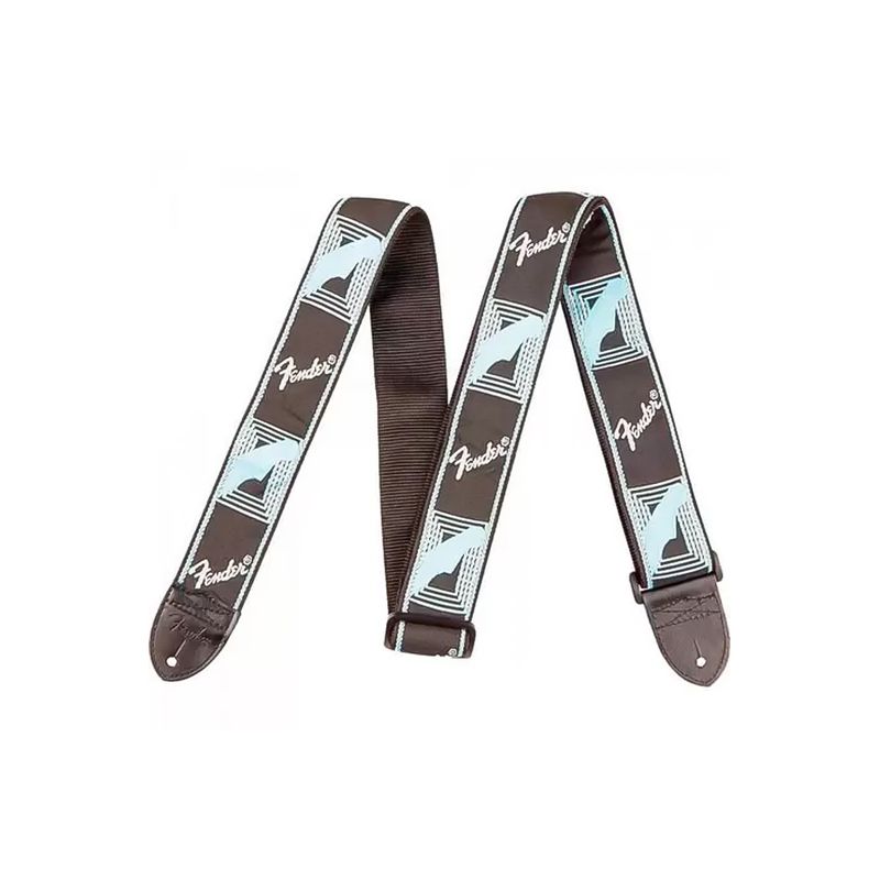 Correia-para-Instrumentos-Nylon-Monograma-Preta-Logo-Azul-FENDER-