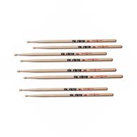 Baqueta Vic Firth 5A American Ponta Madeira Kit Leve 4 Pague 3 (1520)