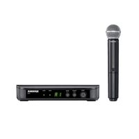Microfone Shure Com Receptor Sem Fio Bastão De Mão Blx24Br/Sm58 Freq J10