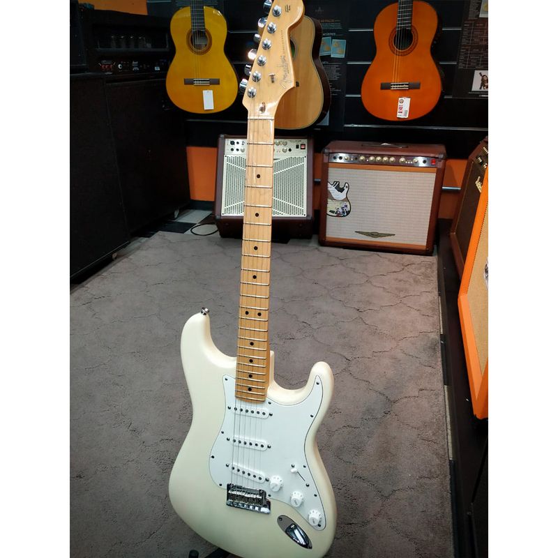 GUITARRA-FENDER-STRATO-AMERICAN-STANDARD-OLIMPIC-WHITE-USADO