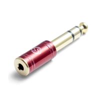 Plug Adaptador Santo Angelo P2/P10 Stereo Niquelado Vermelho