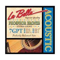 Encordoamento Para Violão Aço La Bella 7Gpt 10/50 Phosphor Bronze Custom Ligth