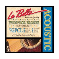 Encordoamento Para Violão Aço La Bella 11/52 7Gpcl Phosphor Bronze Custom Ligth