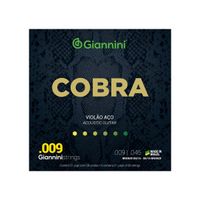 Encordoamento para Violão Aço 6 cordas Giannini Cobra Bronze 85/15 GEEWAK .009.045