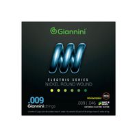 Encordoamento para Guitarra Giannini Nickel Round Wound Híbrida GEEGSTH9 .009 .046
