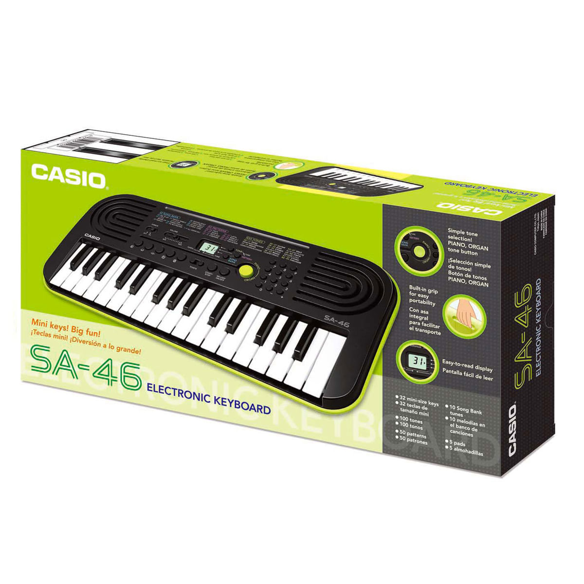 TECLADO CASIO SA-46 32 MINITECLAS VISOR LCD