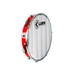 PANDEIRO-10-LUEN-PELE-HOLOGRAFICA-PRATA-3D-ABS-PLAT-INOX-VERMELHO