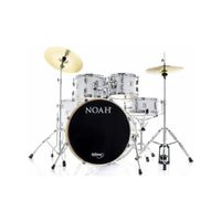 Bateria Noah Sc5 22 Poplar White Sparkle Com Pratos