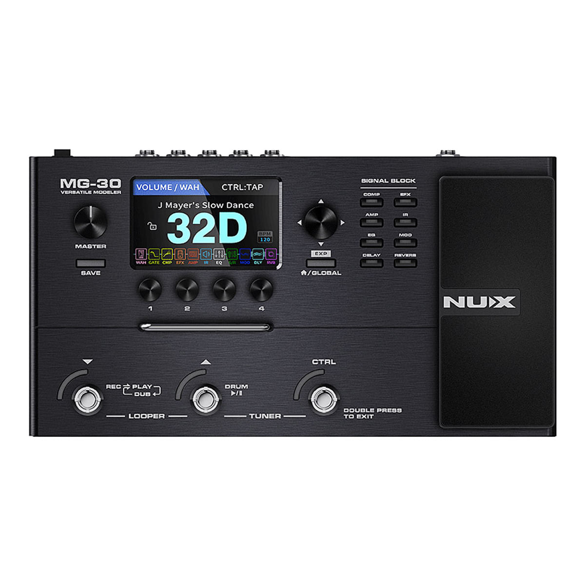 PEDALEIRA NUX MG30 MODELADOR MULTI EFEITO PARA GUITARRA