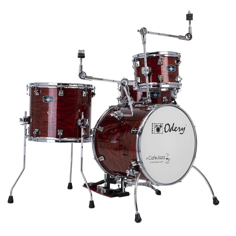 BATERIA-ODERY-CAFE-JAZZ-BLOODY-TIGER-BUMBO-16-COM-EXTANSORES