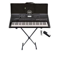Kit Teclado Yamaha Psr E-463 Com Estante Bag E Pedal