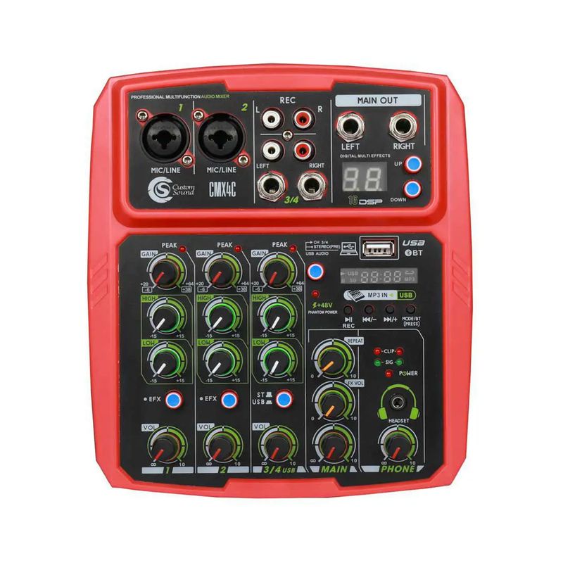 CUSTOM-SOUND-CMX-4C-USB-RED-