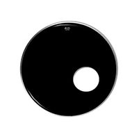 Pele 18 Remo Encore Ebony En-1018-Es Resp Para Bumbo Preta Com Furo 10616