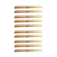 Kit Com 10 Pares Baqueta Liverpool Ponta De Oliva X5 Mtgr11