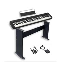 Kit Piano Digital Casio Cdp-S150Bk Stage 88 Com Fonte Pedal E Estante Ap Mobile