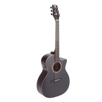 Violão J White By Phoenix Ah-106Bkm-40 Anatomico Western Satin Classico Cut Elet Preto Fosco