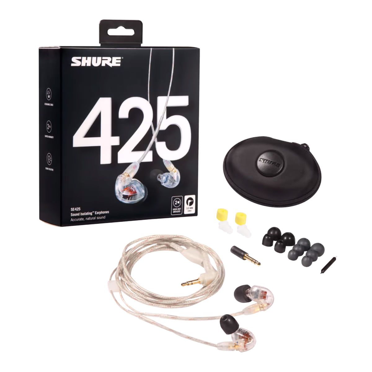 SHURE SE425 イヤホン FONE OUVIDO SHURE SE425 PROFISSIONAL